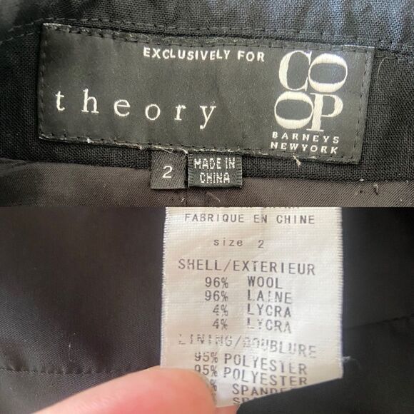 Theory Black Wool Blazer Size 2 - Picture 12 of 14